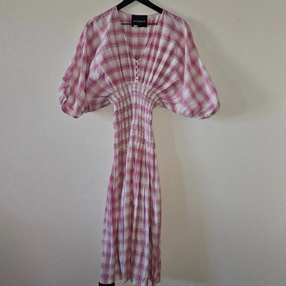 Nicholas Smocked Panel Dress - Picture 3 of 9